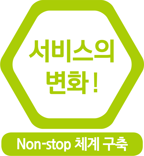 서비스의 변화! Non-stop 체계 구축